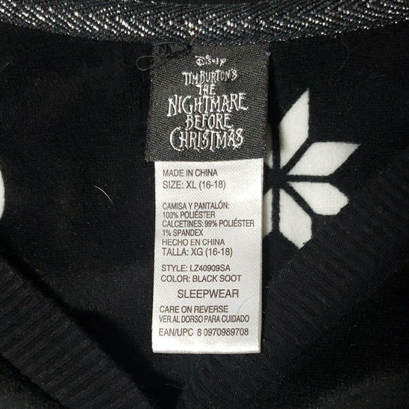 Disney | The Nightmare Before Christmas Jack Skellington Matching PJ Set XL - Picture 3 of 11